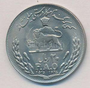 Irán 1976. 20R Cu-Ni FAO T:1-,2
Iran ... 
