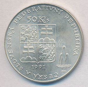 Csehszlovákia 1991. 50K Ag Karlovy Vary ... 
