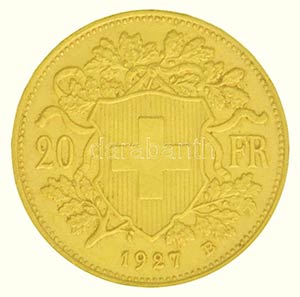 Svájc 1927B 20Fr Au (6,47g/0.900) T:1-,2 ... 