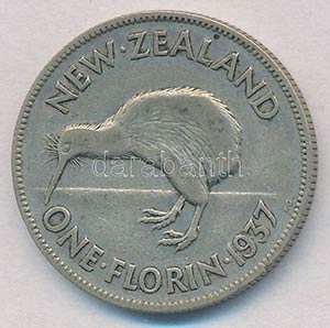 Új-Zéland 1937. 1Fl Ag VI. György ... 