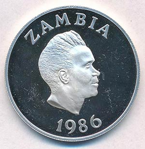 Zambia 1986. 10K Ag Fehérszárnyú ... 