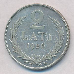 Lettország 1926. 2L Ag T:2,2-
Latvia 1926. ... 