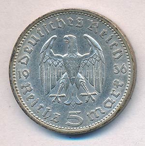 Német Harmadik Birodalom 1936A 5M Ag ... 