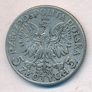 Lengyelország 1933. 5Zl Ag T:2 
Poland ... 