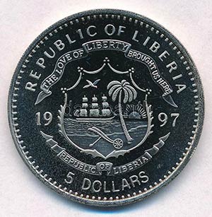 Libéria 1997. 5$ Cu-Ni Kenguru ... 