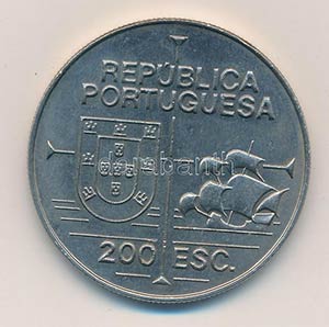 Portugália 1992. 200E Cu-Ni Joao Rodrigues ... 