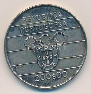 Portugália 1992. 200E Cu-Ni Olimpia ... 