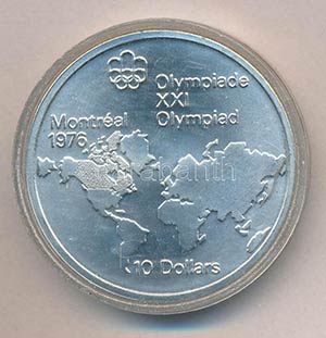 Kanada 1973. 10$ Ag Montreali Olimpia - ... 