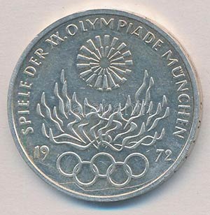 NSZK 1972F 10M Ag Olimpia-München / ... 
