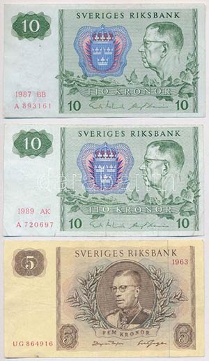 Svédország 1963. 5K + ... 