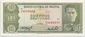 Bolívia 1962. 10P ... 