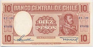 Chile 1947-1958. 10P (=1C) T:I Chile ... 