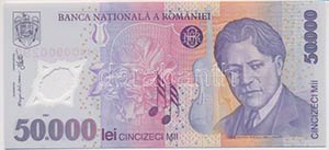 Románia 2001. 50.000L ... 