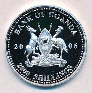 Uganda 2006. 2000Sh Ag A labdarúgás ... 