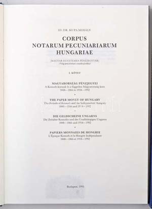 Id.Dr.Kupa Mihály: Corpus Notarum ... 