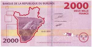 Burundi 2015. 2000Fr ... 