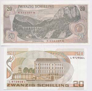 Ausztria 1967. 20Sch + 1985. 20Sch T:II,II- ... 