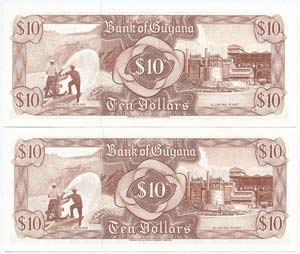 Guyana 1992. 10$ (2x) + 1996. 20$ (4x) ... 