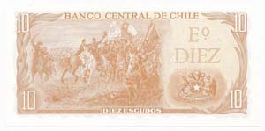Chile ~1970. 10E T:I
Chile ~1970. 10 Escudos ... 