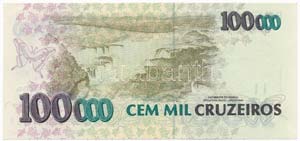Brazília 1993. 100.000C 100 CRUZEIROS ... 
