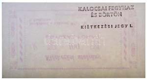 Kalocsa / Börtönpénz DN Kiétkezési ... 