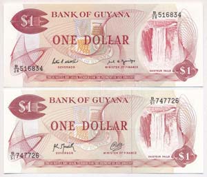 Guyana 1989-1992. 1$ ... 