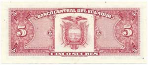 Ecuador 1988. 5S T:II
Ecuador 1988. 5 Sucres ... 