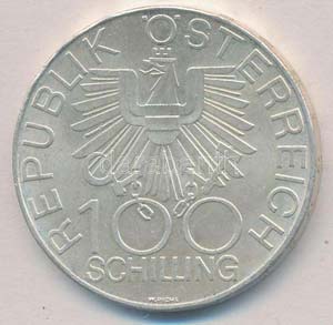 Ausztria 1979. 100Sch Ag 200 éves az ... 