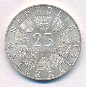 Ausztria 1967. 25Sch Ag 250 éve született ... 