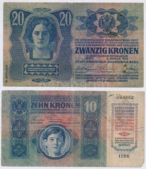 1913. 20K + 1915. 10K mindkettő román ... 