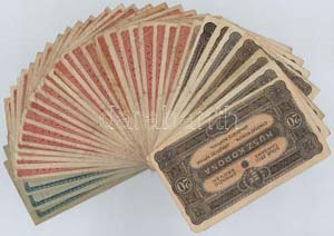 1920. 36db-os korona bankjegy tétel ... 