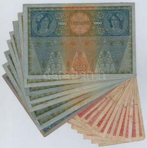 ~1920. 20db-os korona bankjegy tétel, ... 