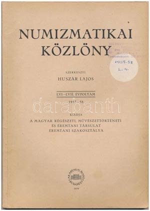 Huszár Lajos (szerk.): Numizmatikai ... 