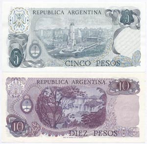 Argentína 1974-1976. 5P + 1973-1976. 10P ... 
