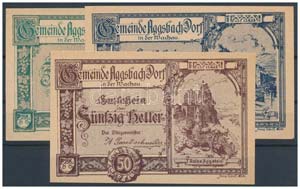 Ausztria 1920. 9db klf szükségpénz, ... 