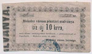 Miskolc 1860. 10kr ... 