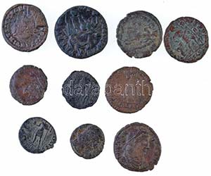 10db-os vegyes római rézpénz tétel a IV. ... 