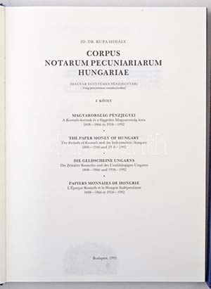 Id.Dr.Kupa Mihály: Corpus Notarum ... 