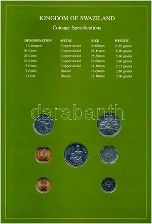 Szávziföld 1979-1982. 1c-1L (7xklf), Coin ... 