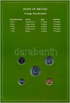 Brunei 1984-1985. 1s-50s (5xklf), Coin Sets ... 