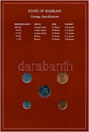 Bahrein 1965. 5f-100f (5xklf), Coin Sets of ... 