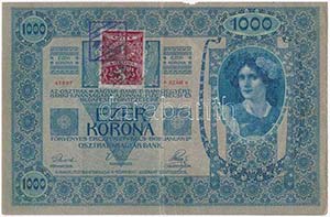 1902. 1000K csehszlovák ... 