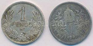 Vegyes: 1938. 1P Ag + Ausztria 1893. 1K Ag ... 
