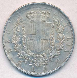 Olaszország 1873M 5L II. Viktor Emánuel ... 