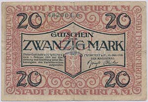 Német Birodalom / Frankfurt 1918. 20M ... 