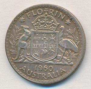 Ausztrália 1960. 1Fl Ag II. Erzsébet T:2 ... 