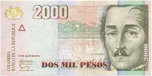 Kolumbia 2014. 2000P ... 