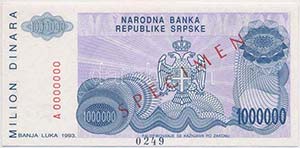 Bosznia-Hercegovina 1993. 1.000.000D ... 