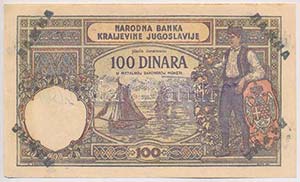 Jugoszlávia 1929. 100D ... 