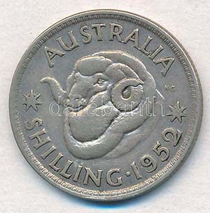 Ausztrália 1952. 1Sh Ag T:2,2-
Australia ... 